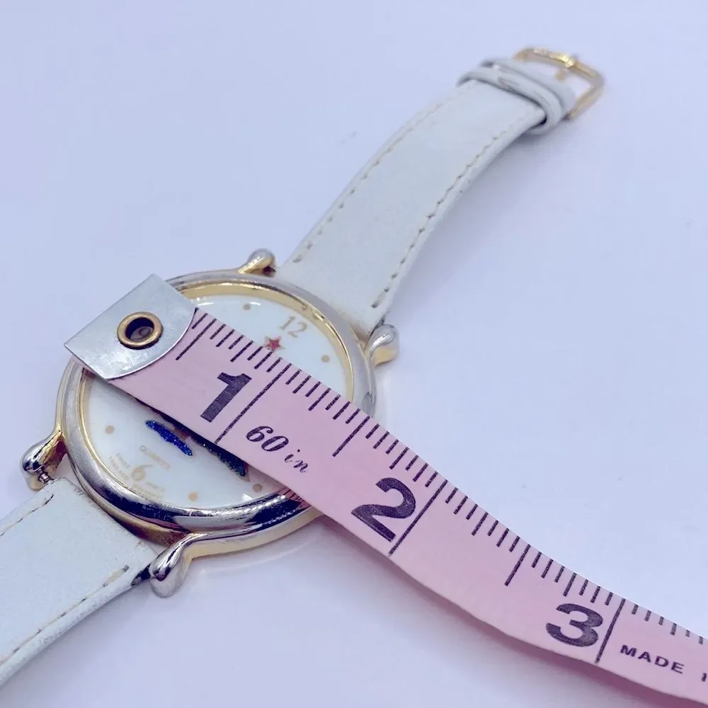 Working! Servon Christmas Tree Watch Genuine Leather Band